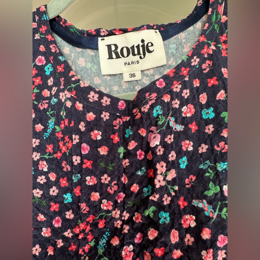 Rouje Aurelio Top In Blue Floral — image 5 of 7